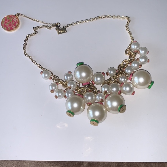 Lilli Pulitzer Pearl statement necklace - Picture 1 of 7